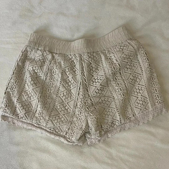 Wonder Nation Cream Lace Drawstring Shorts Youth Size Medium - Picture 2 of 4